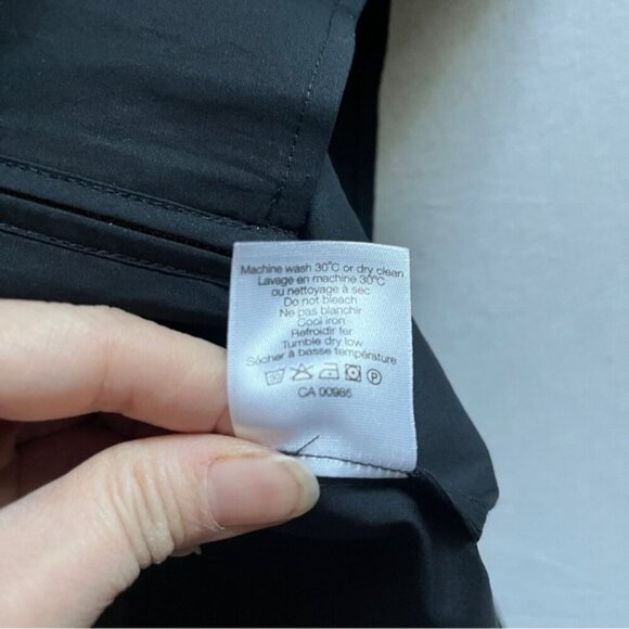 Veronica Beard Meyer Cotton Zip up Short Sleeve Peplum Blouse Sz 0 - Picture 4 of 7